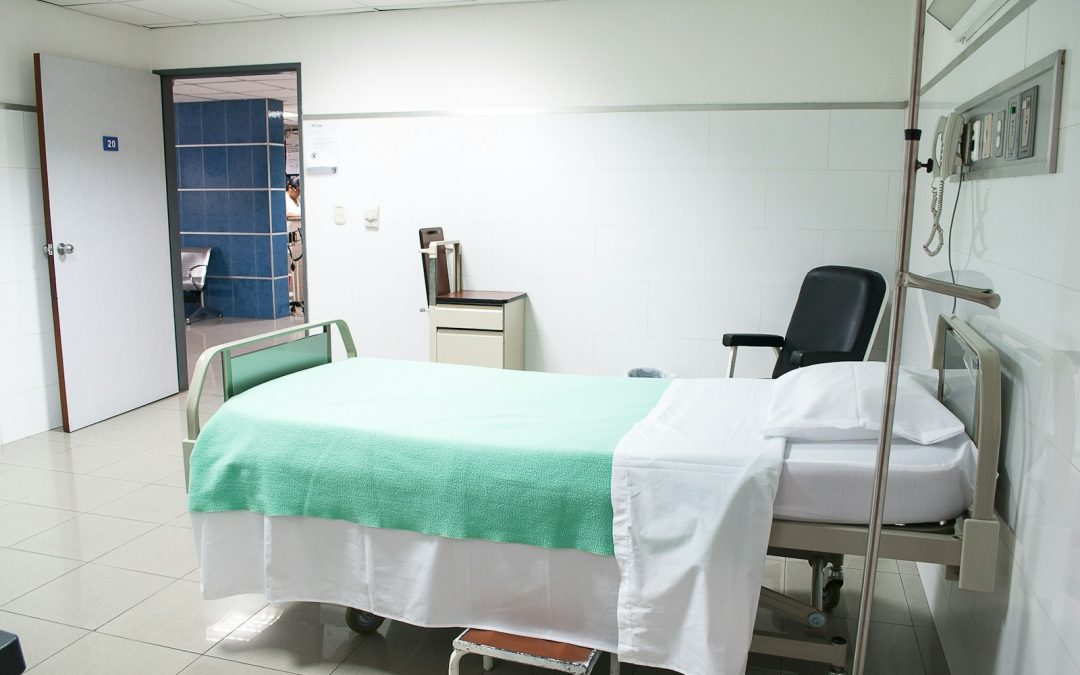 gray gatch bed in hospital